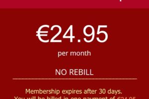 one month membership no rebill